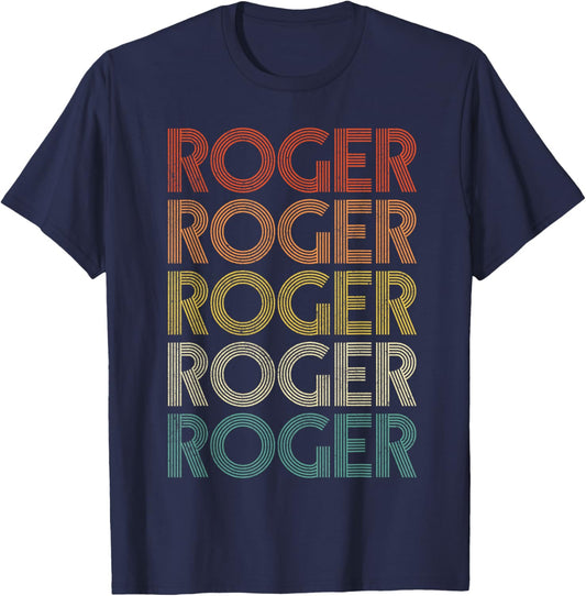 Roger Retro Vintage T-Shirt - T-Shirt | Navy