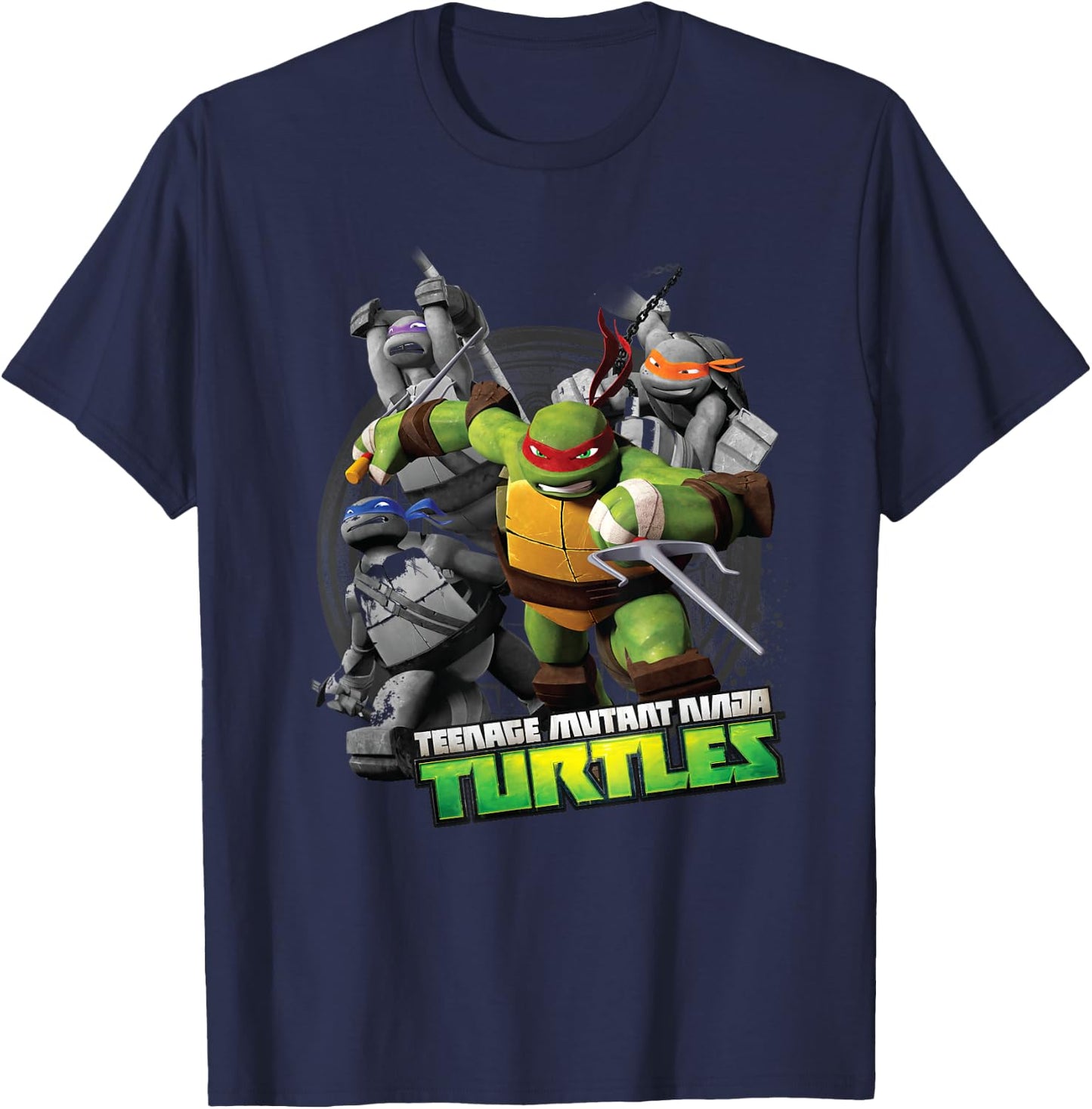 TMNT Ninja Group Shot Raphael T-Shirt - T-Shirt | Navy