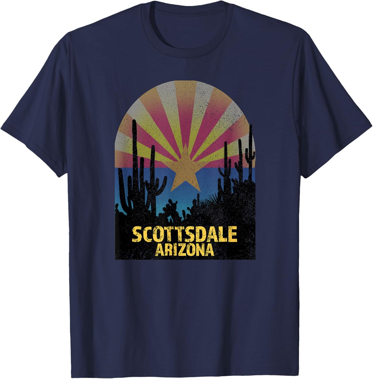Scottsdale Arizona - Scottdale AZ Distressed Shirt T-Shirt - T-Shirt | Navy