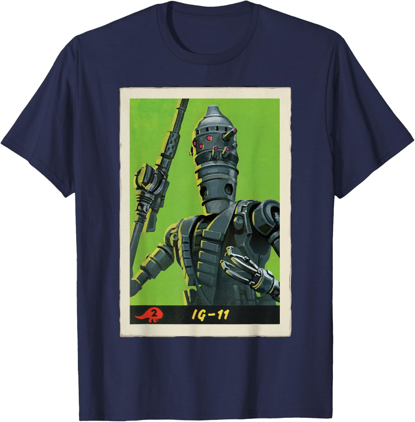 Star Wars The Mandalorian IG-11 Vintage Style Poster T-Shirt - T-Shirt | Navy