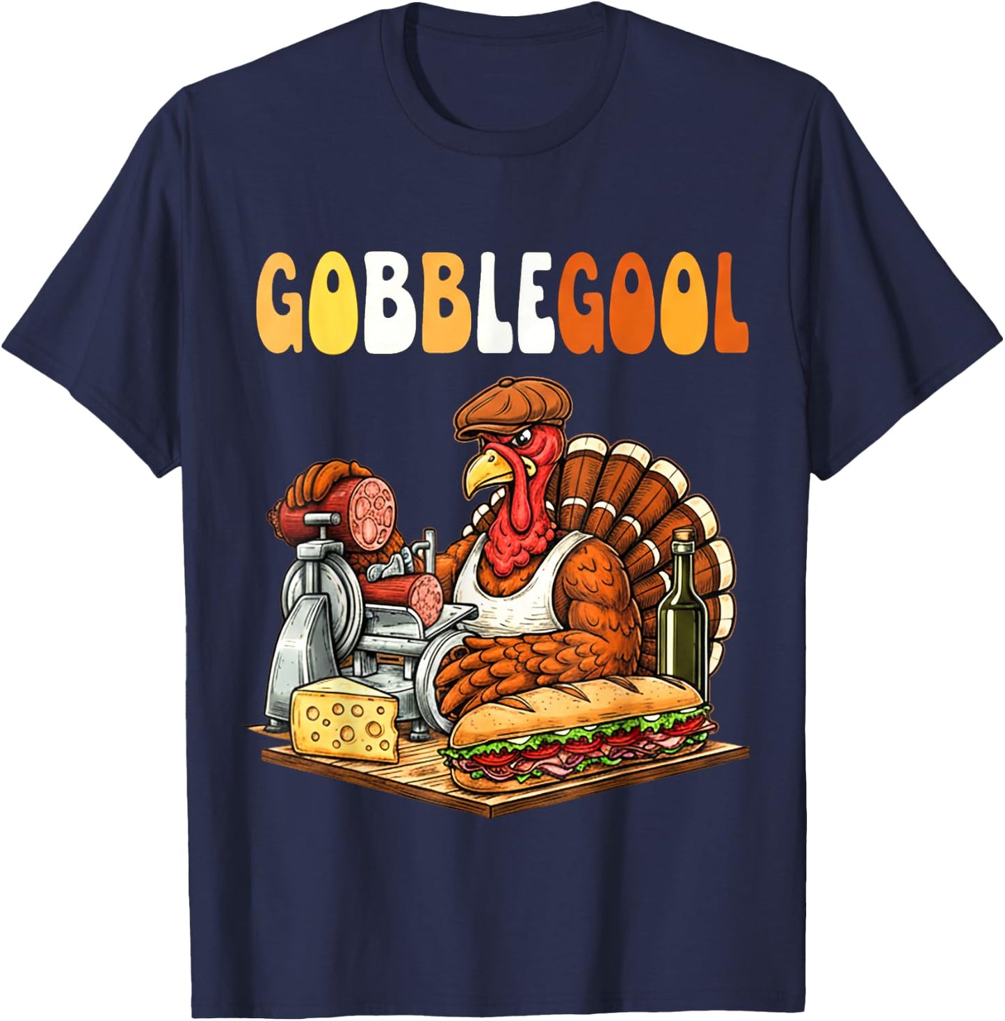Gobblegool Turkey Thanksgiving T-Shirt - T-Shirt | Navy