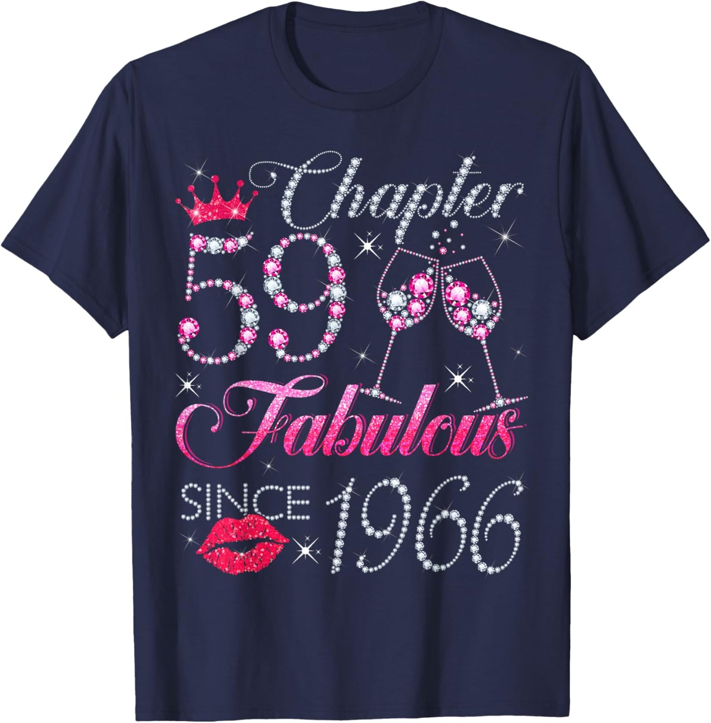 Chapter 59 Fabulous Since 1966 59Th Birthday Gift T-Shirt - T-Shirt | Navy