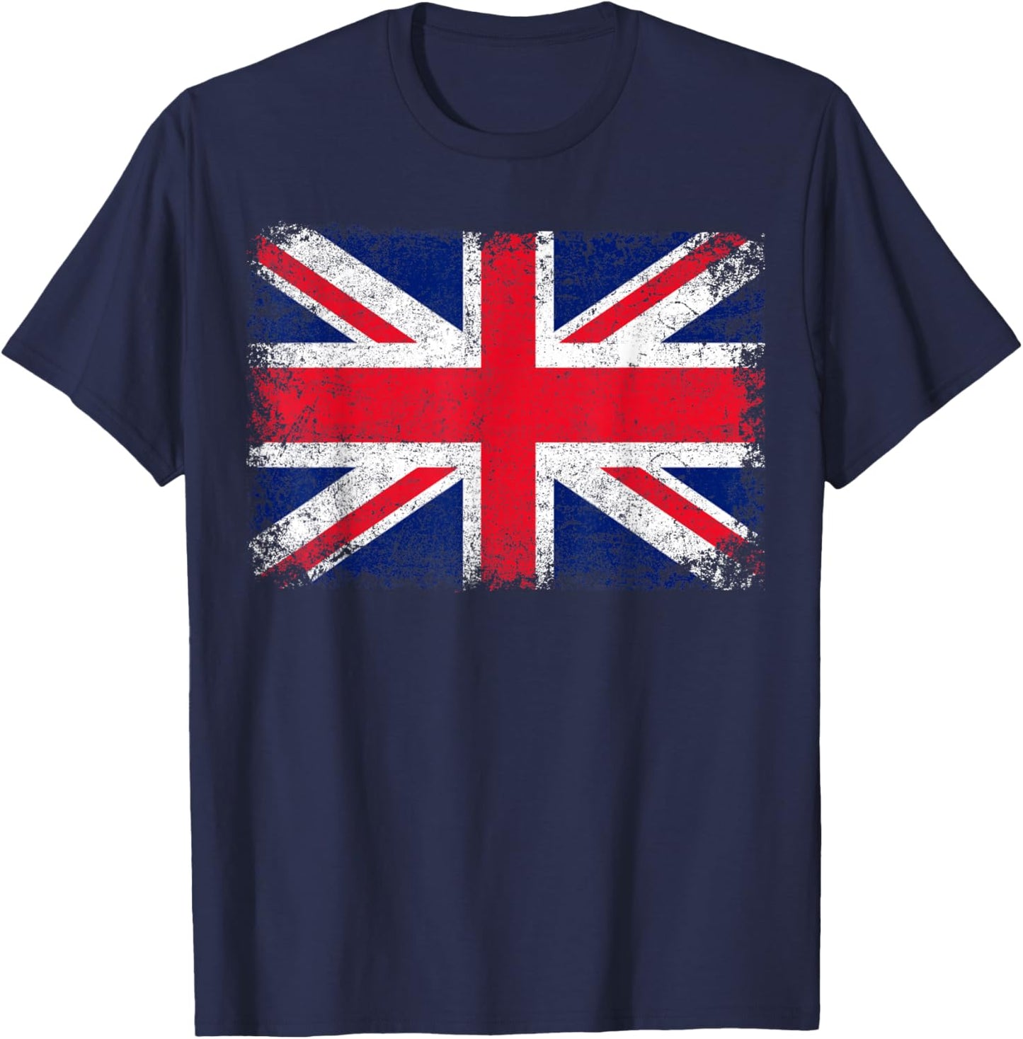 Union Jack Flag United Kingdom Great Britain England T-Shirt - T-Shirt | Navy