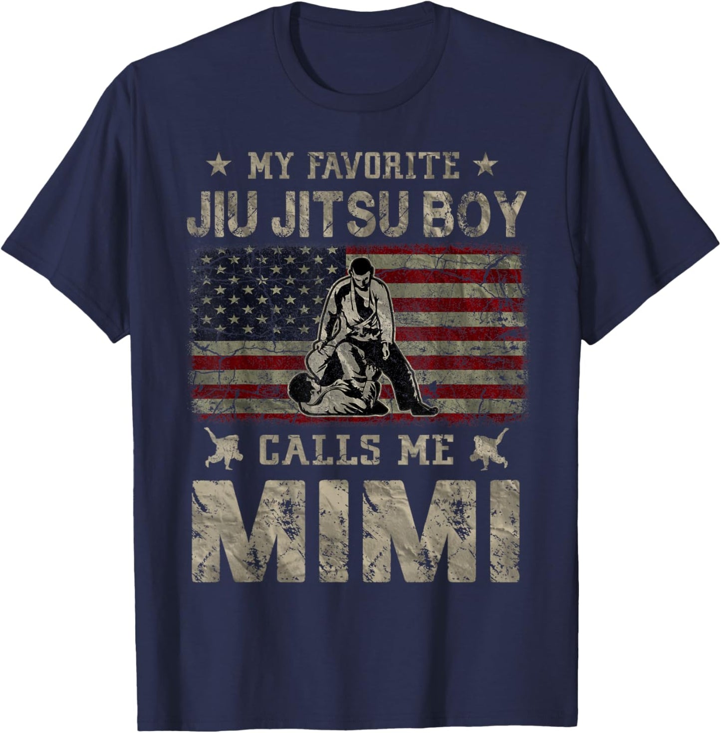 My Favorite Jiu Jitsu Boy Calls Me Mimi Mother's Day T-Shirt - T-Shirt | Navy