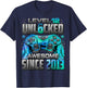 Level 12 Unlocked Awesome Since 2013 12th Birthday Gaming T-Shirt - T-Shirt | Navy