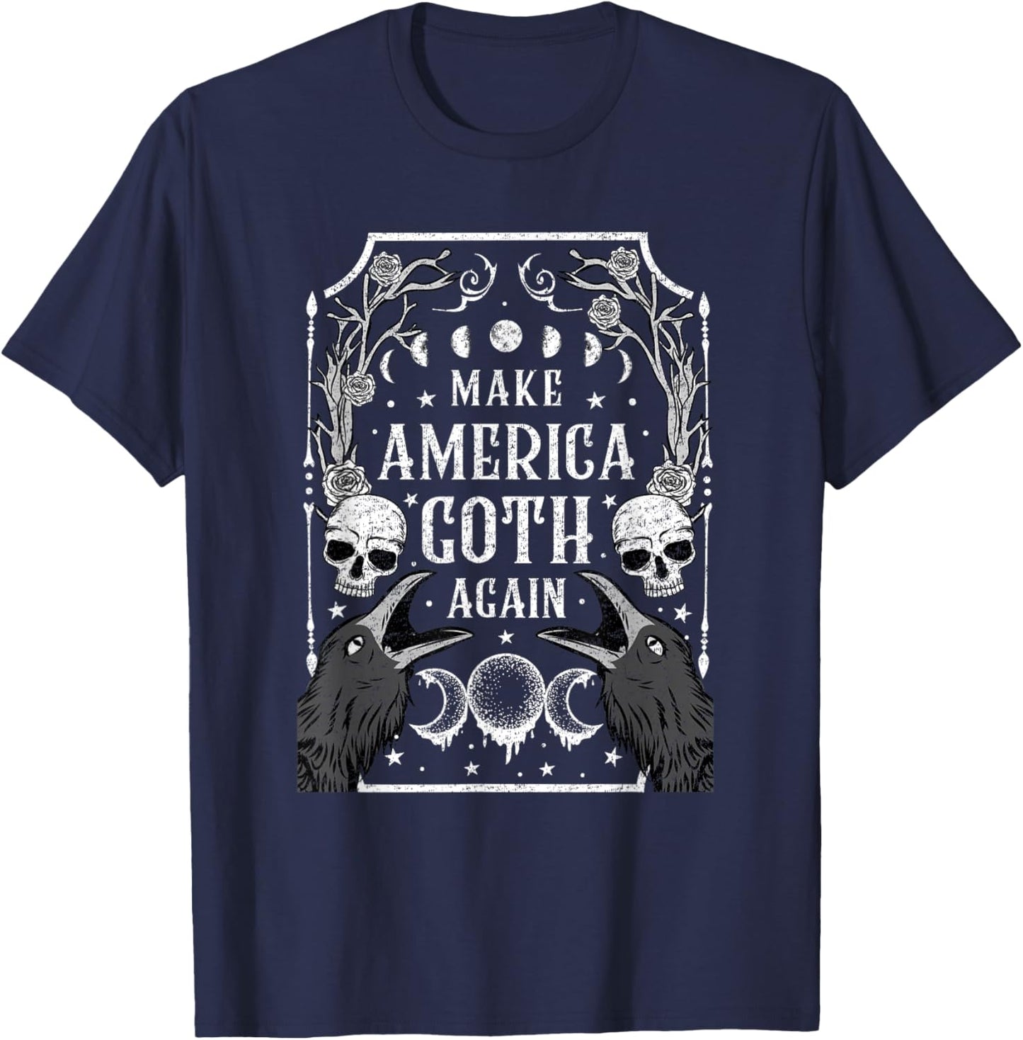 Make America Goth Again Gothic Witchcraft T-Shirt - T-Shirt | Navy