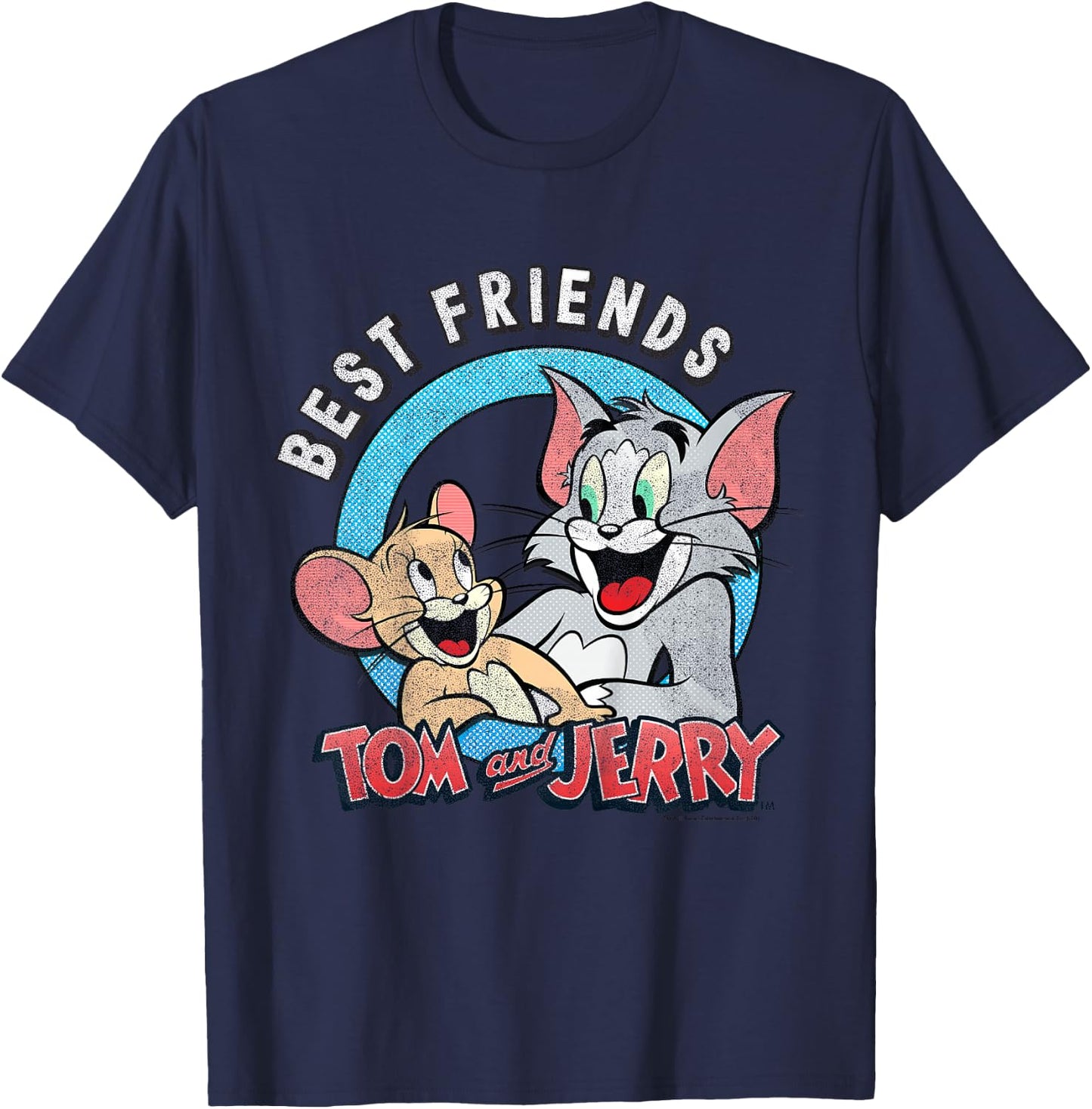Kids Tom and Jerry Best Friends Portrait T-Shirt - T-Shirt | Navy