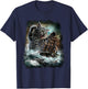 Monster Tabby Cat Ambush Battle Ship T-Shirt - T-Shirt | Navy