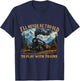 Retro I'll Never Be Too Old To Play With Train Lovers T-Shirt - T-Shirt | Navy