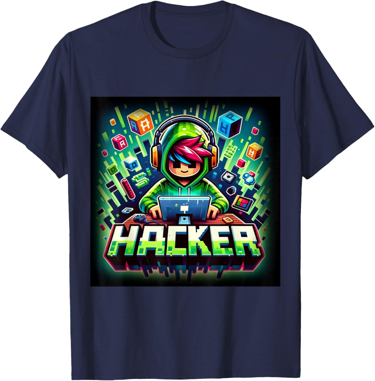 Kid Hacker , Future Tech Engineer T-Shirt - T-Shirt | Navy