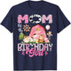 Mom Of The Birthday Girl Pink Farm Cow First Birthday T-Shirt - T-Shirt | Navy