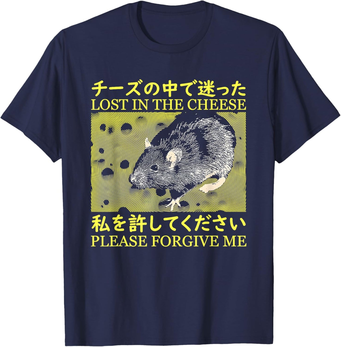 Nice Lost In The Cheese Please Forgive Me T-Shirt - T-Shirt | Navy