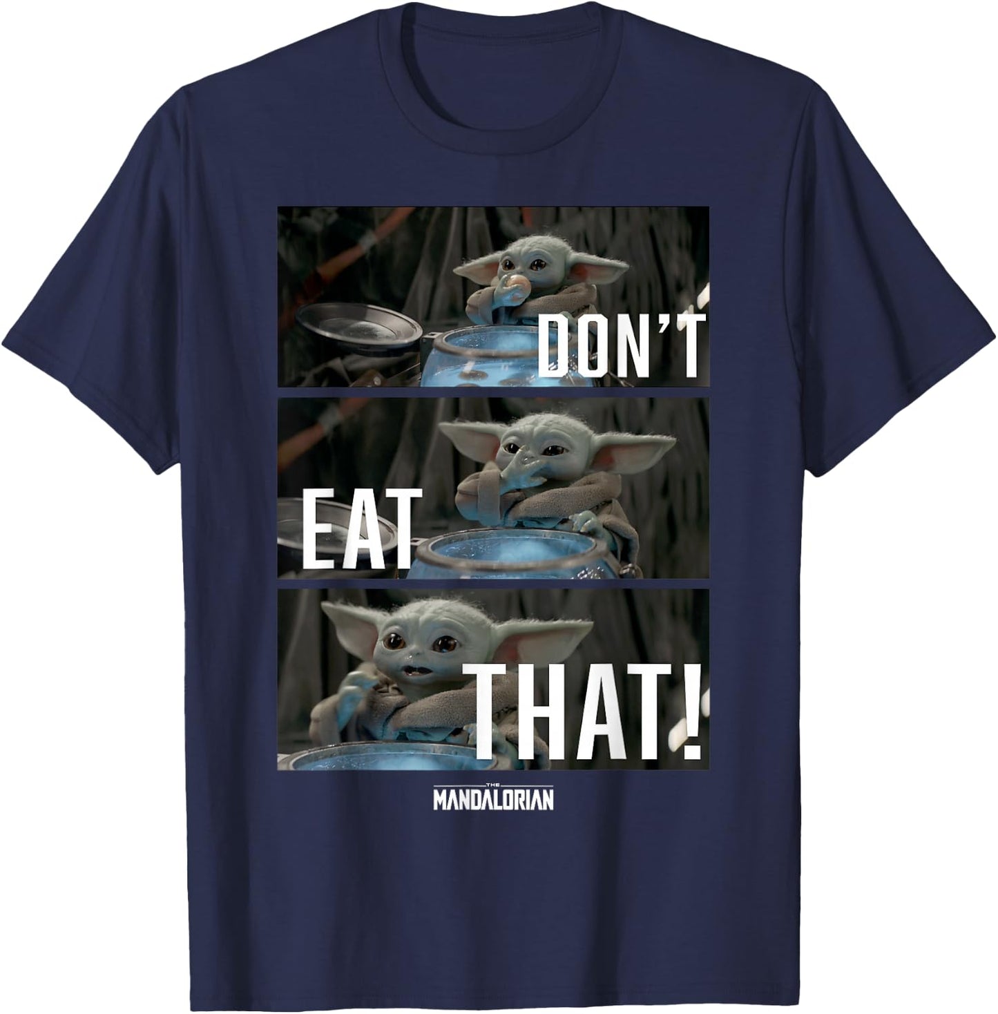 Star Wars: The Mandalorian The Child Don't Eat That R2 T-Shirt - T-Shirt | Navy