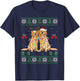 Golden Retriever Christmas Sweater T-Shirt - T-Shirt | Navy