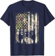 Camo US Flag Gamer Controller Patriotic Men Boys Kids Youth T-Shirt - T-Shirt | Navy