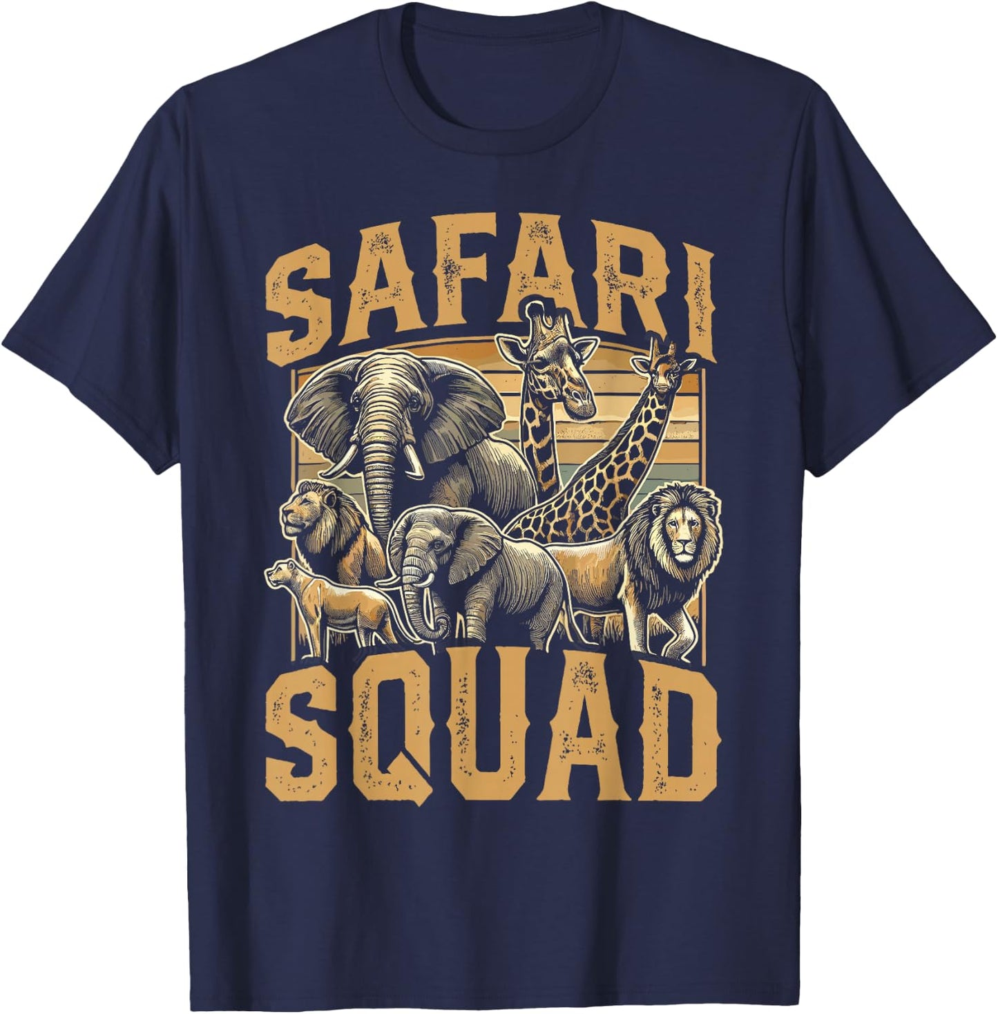 Safari Squad Zoo T-Shirt - T-Shirt | Navy