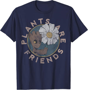 Marvel Guardians of The Galaxy Groot Plants are Friends Small T-Shirt - T-Shirt | Navy
