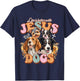 Life is better with Jesus and Dogs Jesus T-Shirt - T-Shirt | Navy