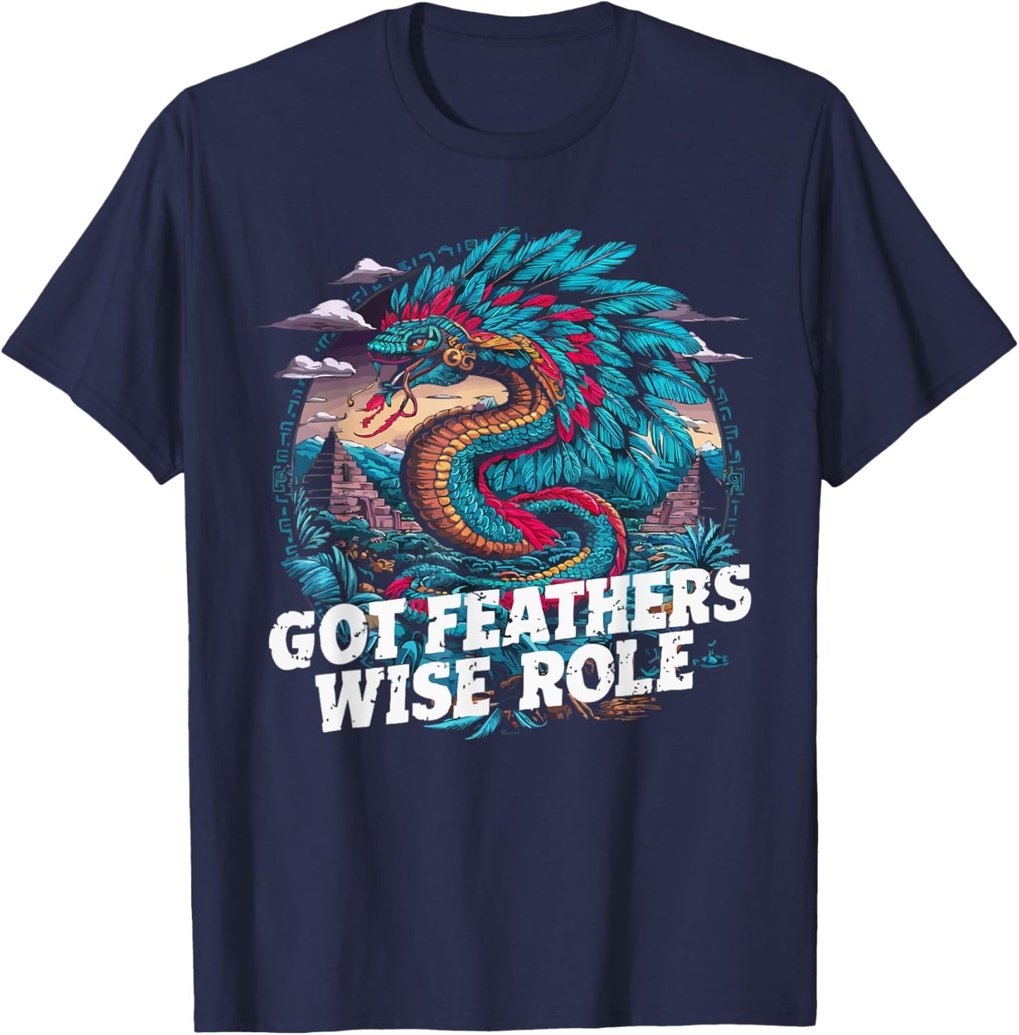 Aztec God Aztec Culture Mayan Indigenous Quetzalcoatl T-Shirt - T-Shirt | Navy