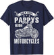 Only Cool Pappys Rides Motorcycles T-Shirt - T-Shirt | Navy