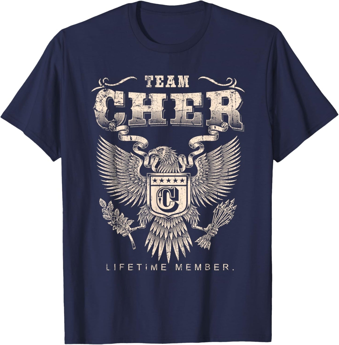 Team Cher Lifetime Member - Cher Name T-Shirt - T-Shirt | Navy