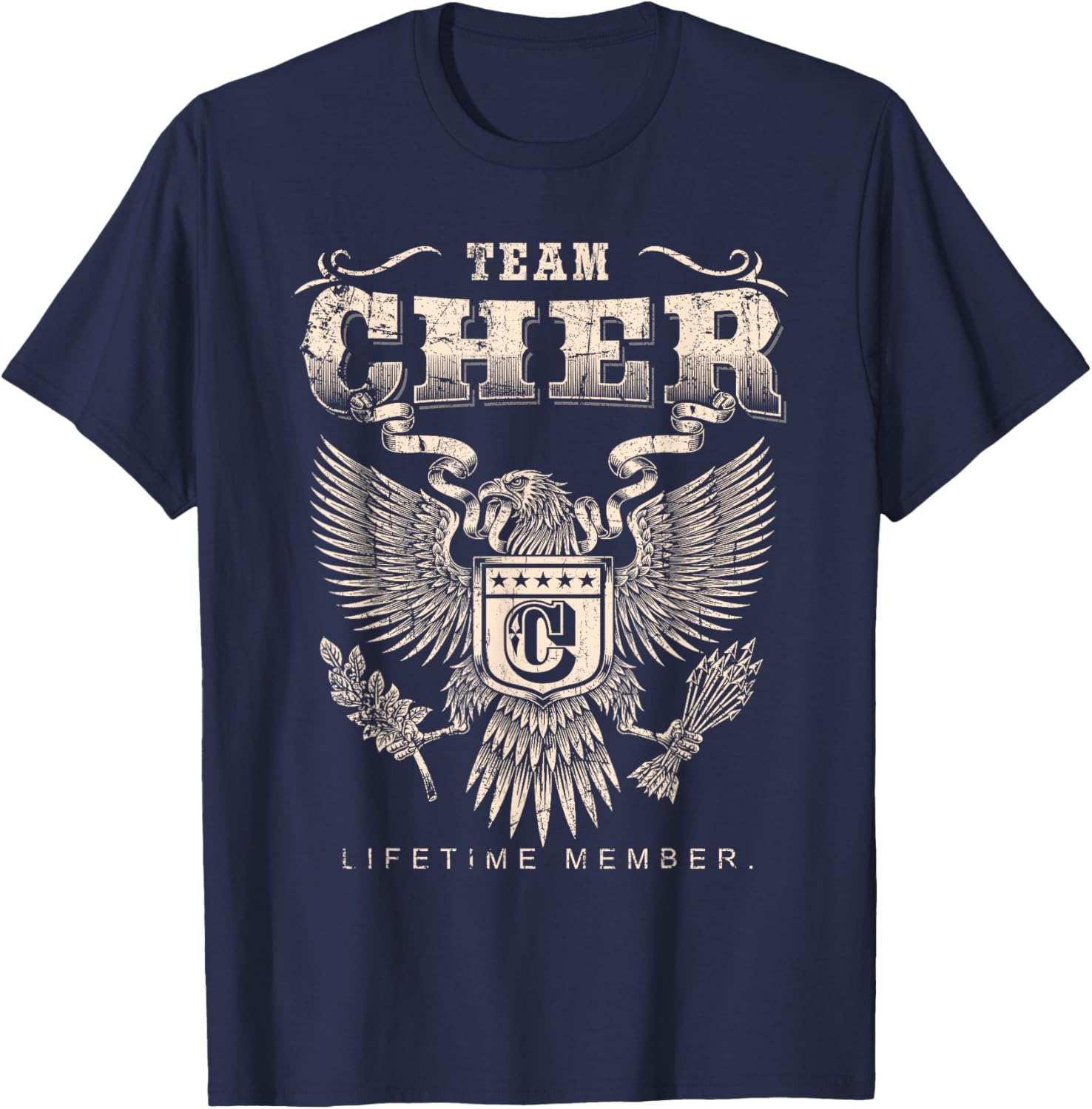 Team Cher Lifetime Member - Cher Name T-Shirt - T-Shirt | Navy