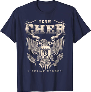 Team Cher Lifetime Member - Cher Name T-Shirt - T-Shirt | Navy