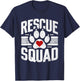 Rescue Squad Animal Rescuer Pet Adoption T-Shirt - T-Shirt | Navy