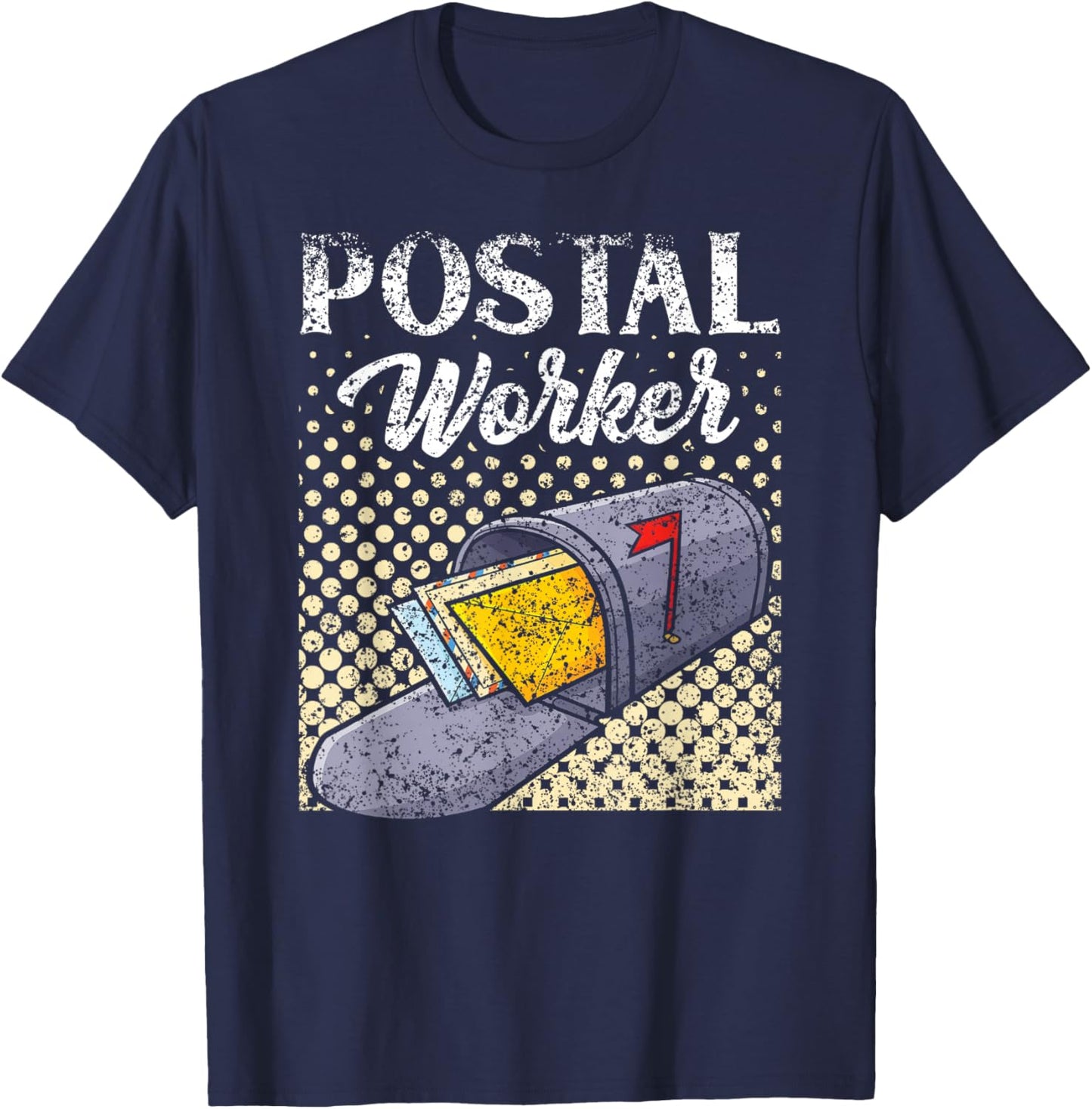 Postal Worker Mailman Mail Postman Courier T-Shirt - T-Shirt | Navy