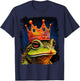 Pop Art Colorful Toad Frog King T-Shirt - T-Shirt | Navy