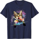 Galaxy Cat Rules Space With Taco And Pizza Power Gift T-Shirt - T-Shirt | Navy
