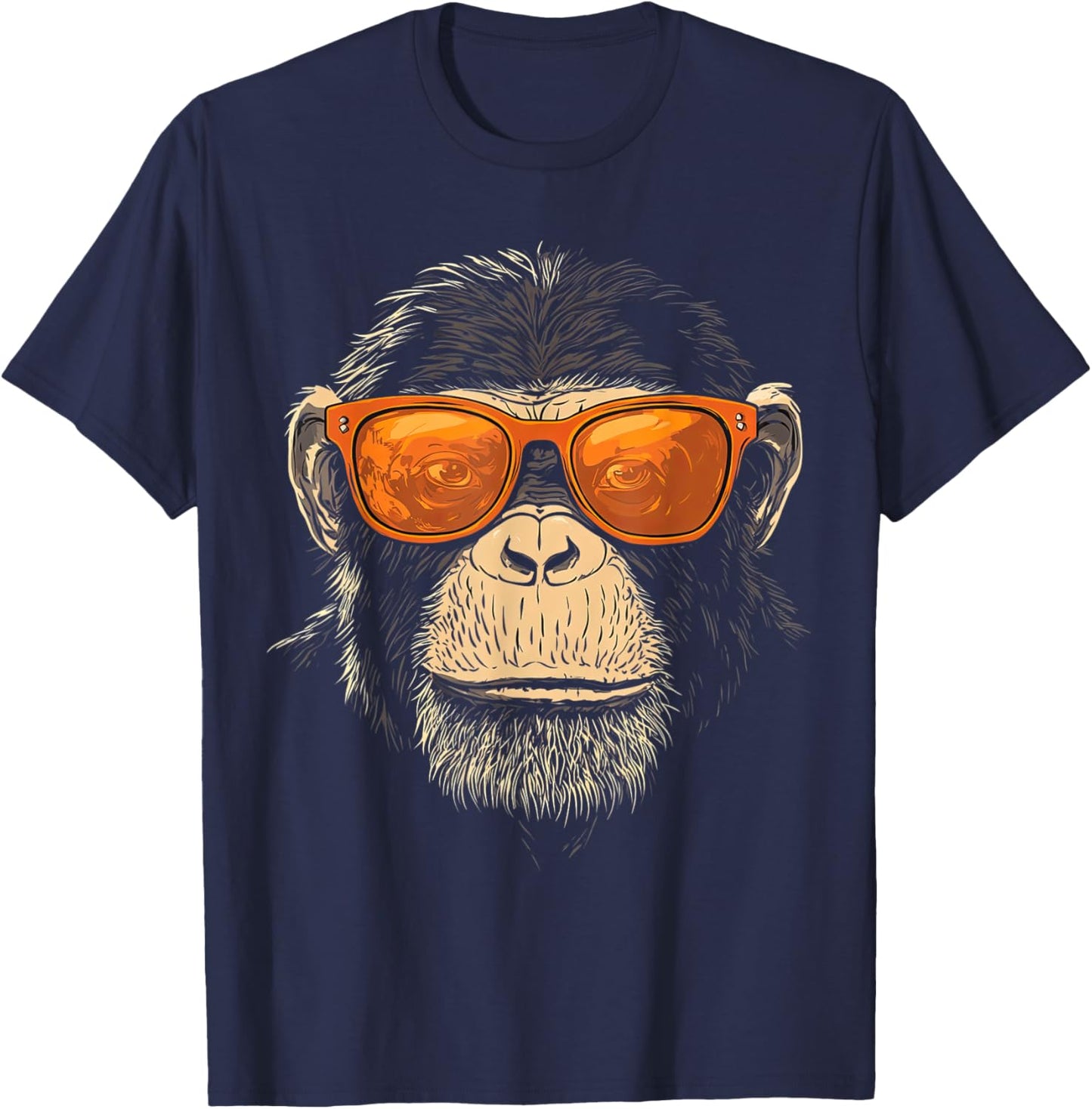 Funny Monkey with sunglasses cool Graffiti Urban art street T-Shirt - T-Shirt | Navy