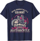 Granny Biker Chick Lady Never Underestimate Motorcycle T-Shirt - T-Shirt | Navy