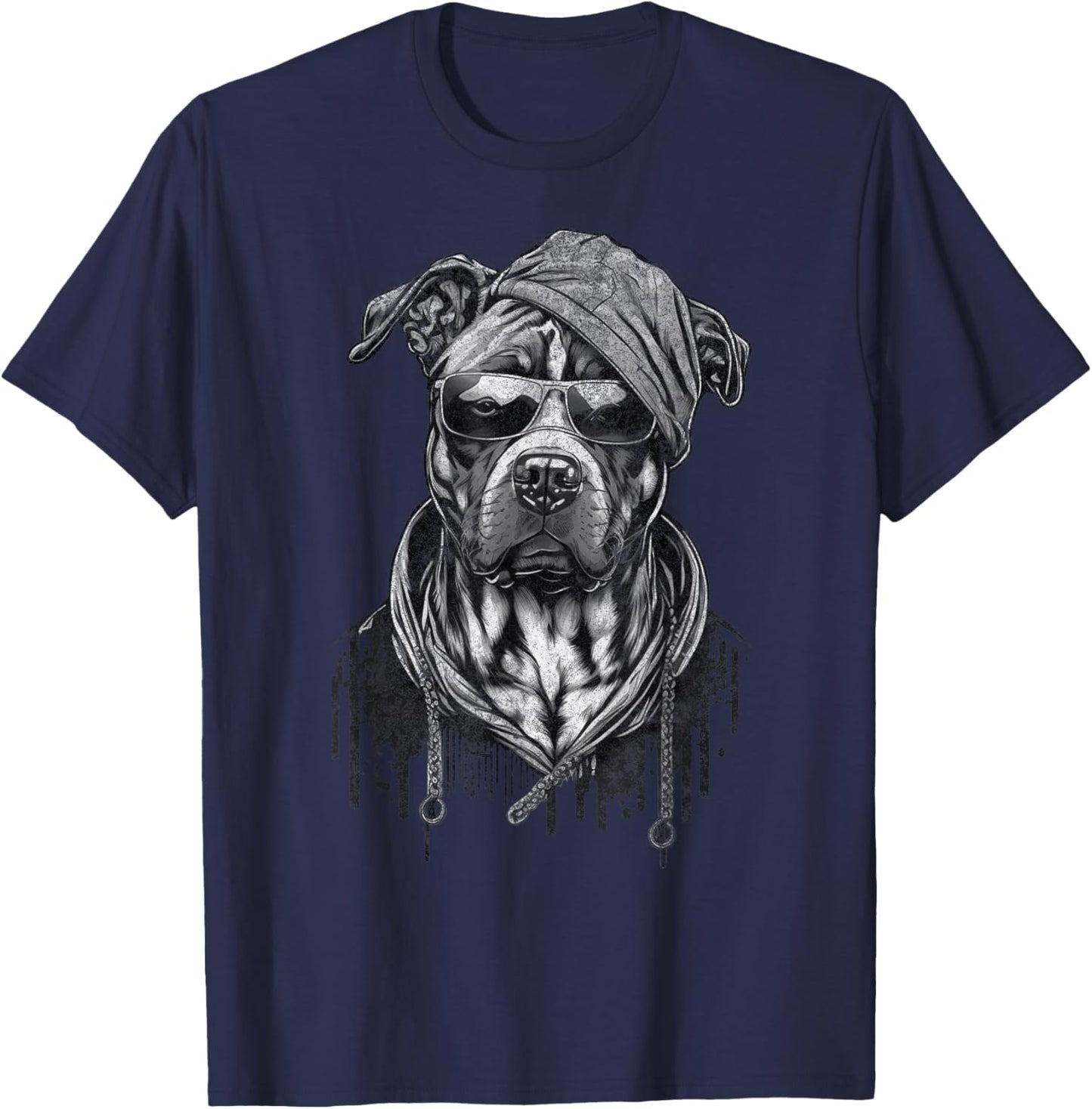 Gangster Rottweiler Urban Streetwear Dog Men Women Kids T-Shirt - T-Shirt | Navy