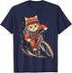 Mountain Biking Cat T-Shirt - T-Shirt | Navy