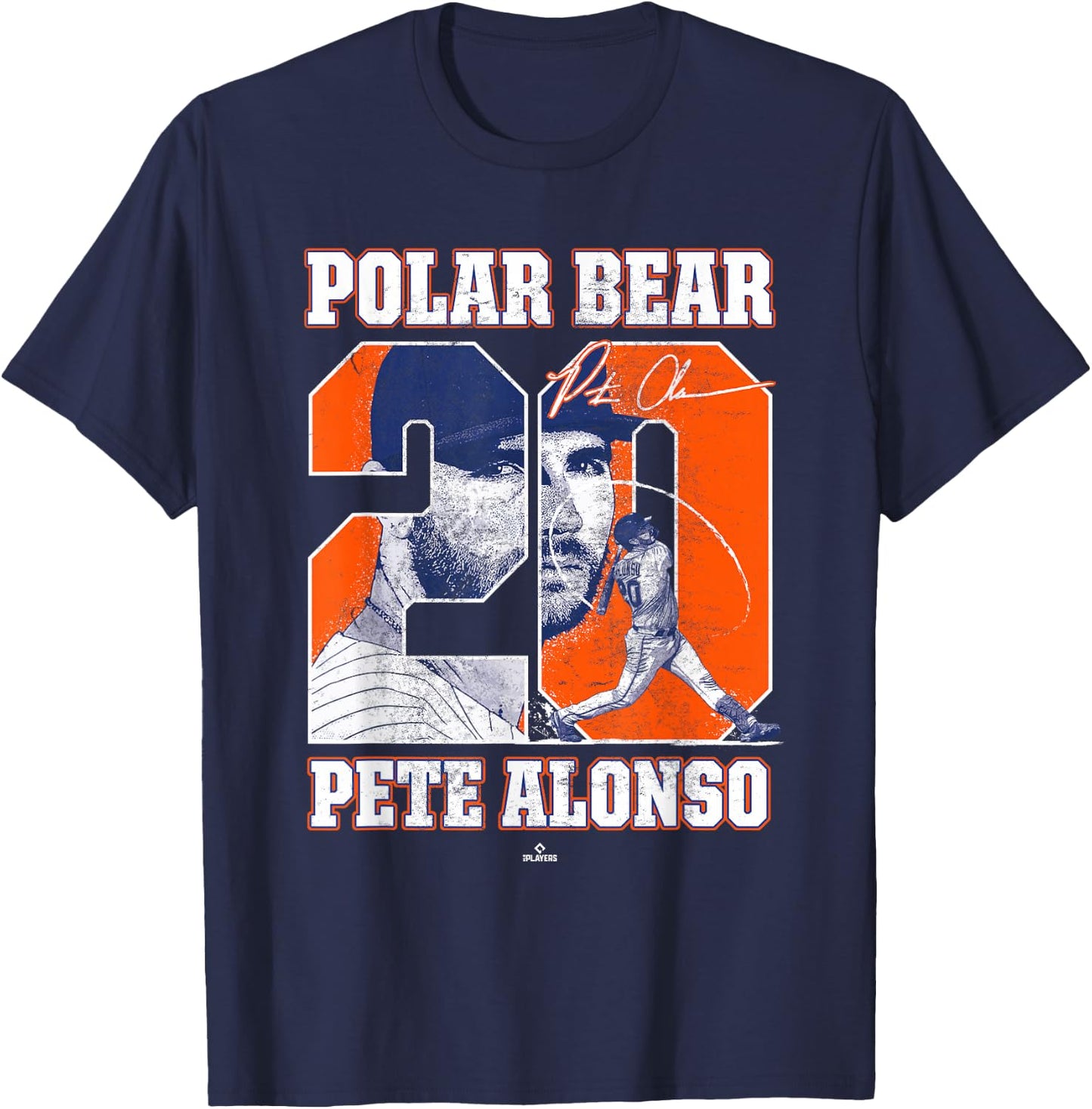 Polar Bear Pete Alonso New York MLBPA T-Shirt - T-Shirt | Navy