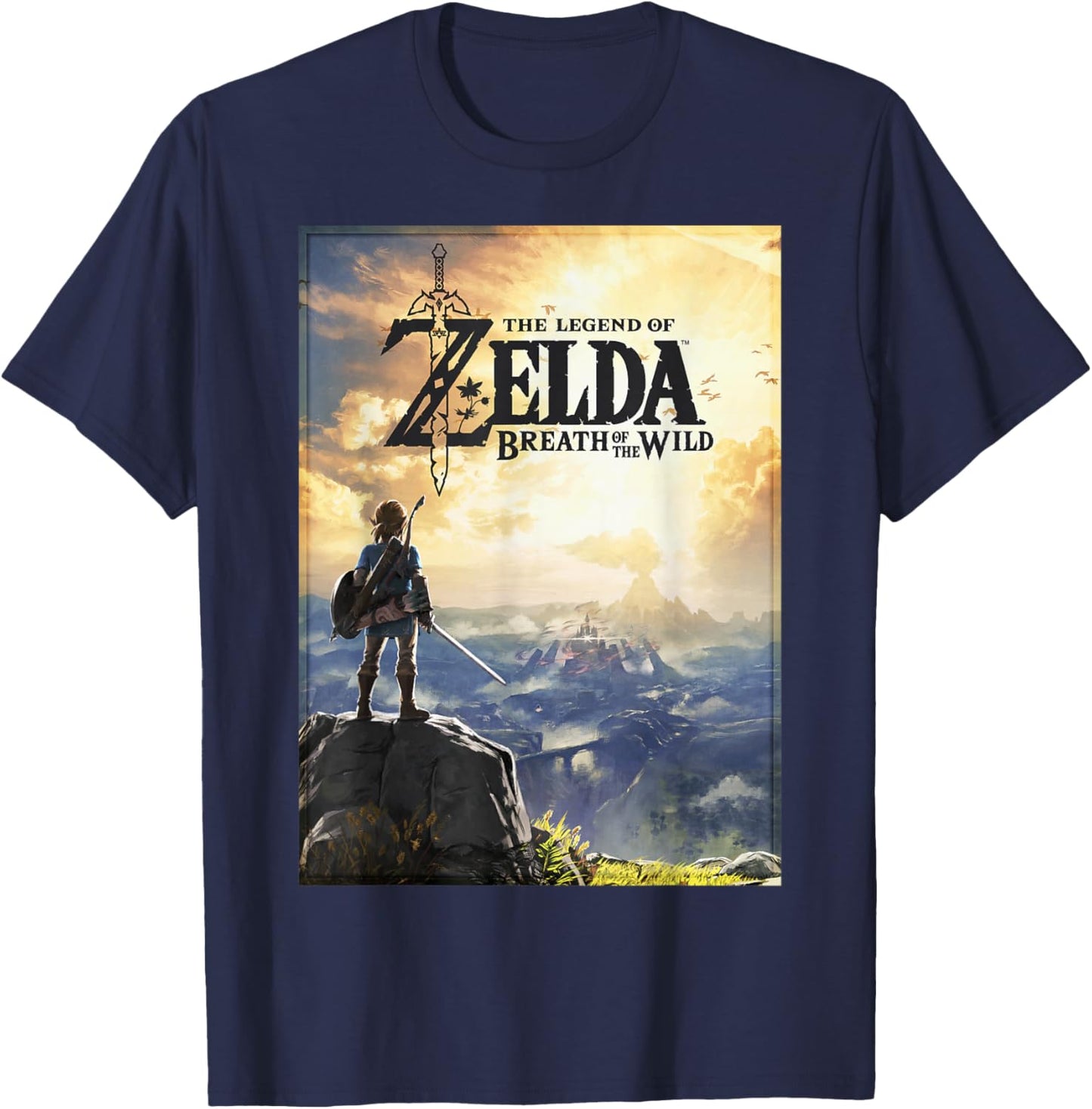 The Legend of Zelda Breath of The Wild Link Horizon Poster Small T-Shirt - T-Shirt | Navy