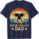 Vintage English Bulldog Dad Dog Lovers Father's Day Women T-Shirt - T-Shirt | Navy