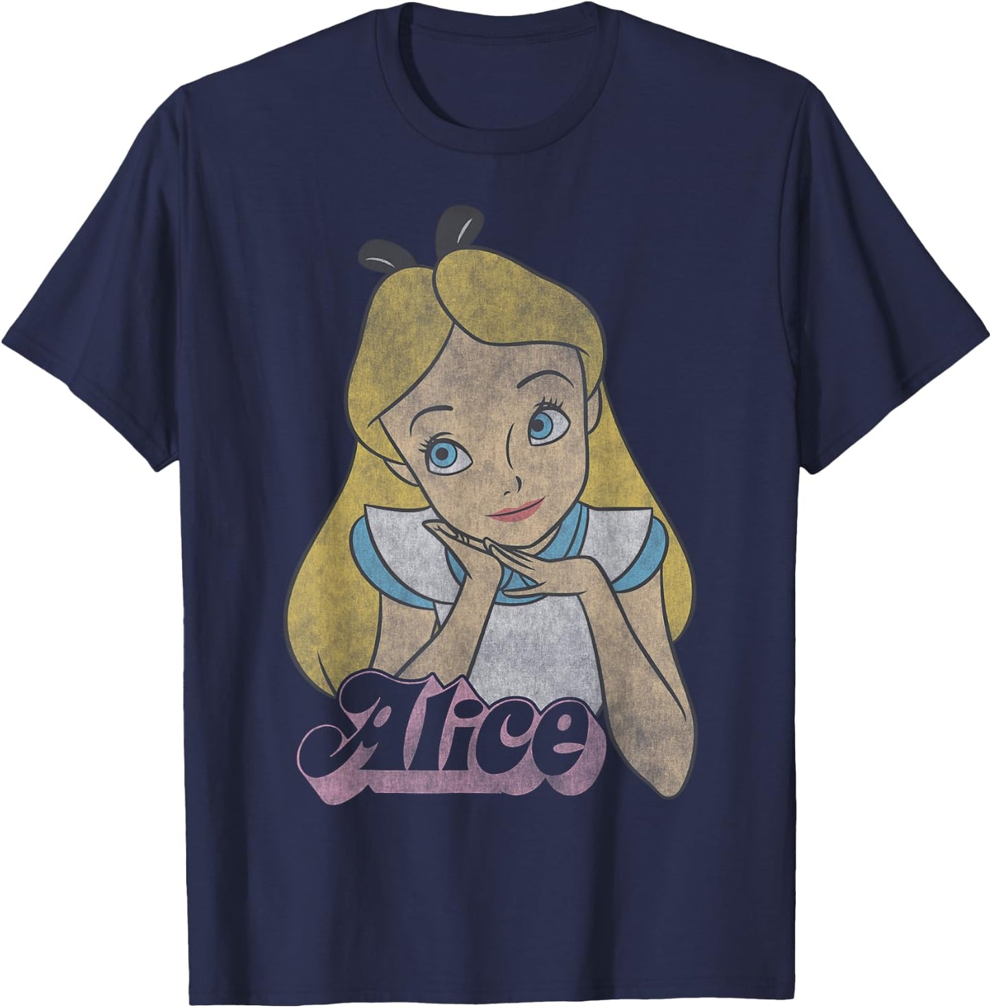 Disney Alice in Wonderland Alice Simple Portrait T-Shirt - T-Shirt | Navy