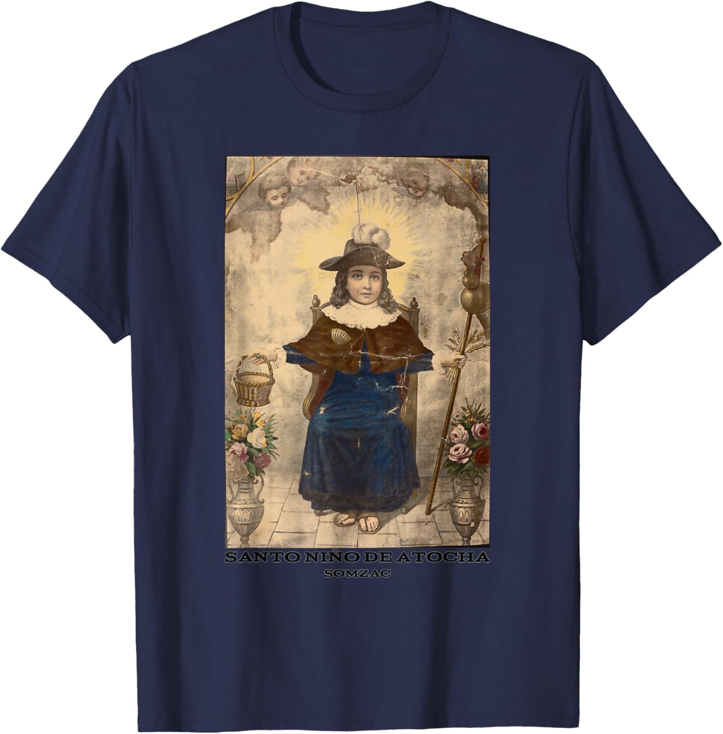 Santo Niño de Atocha, Santo Nino de Atocha T-Shirt - T-Shirt | Navy