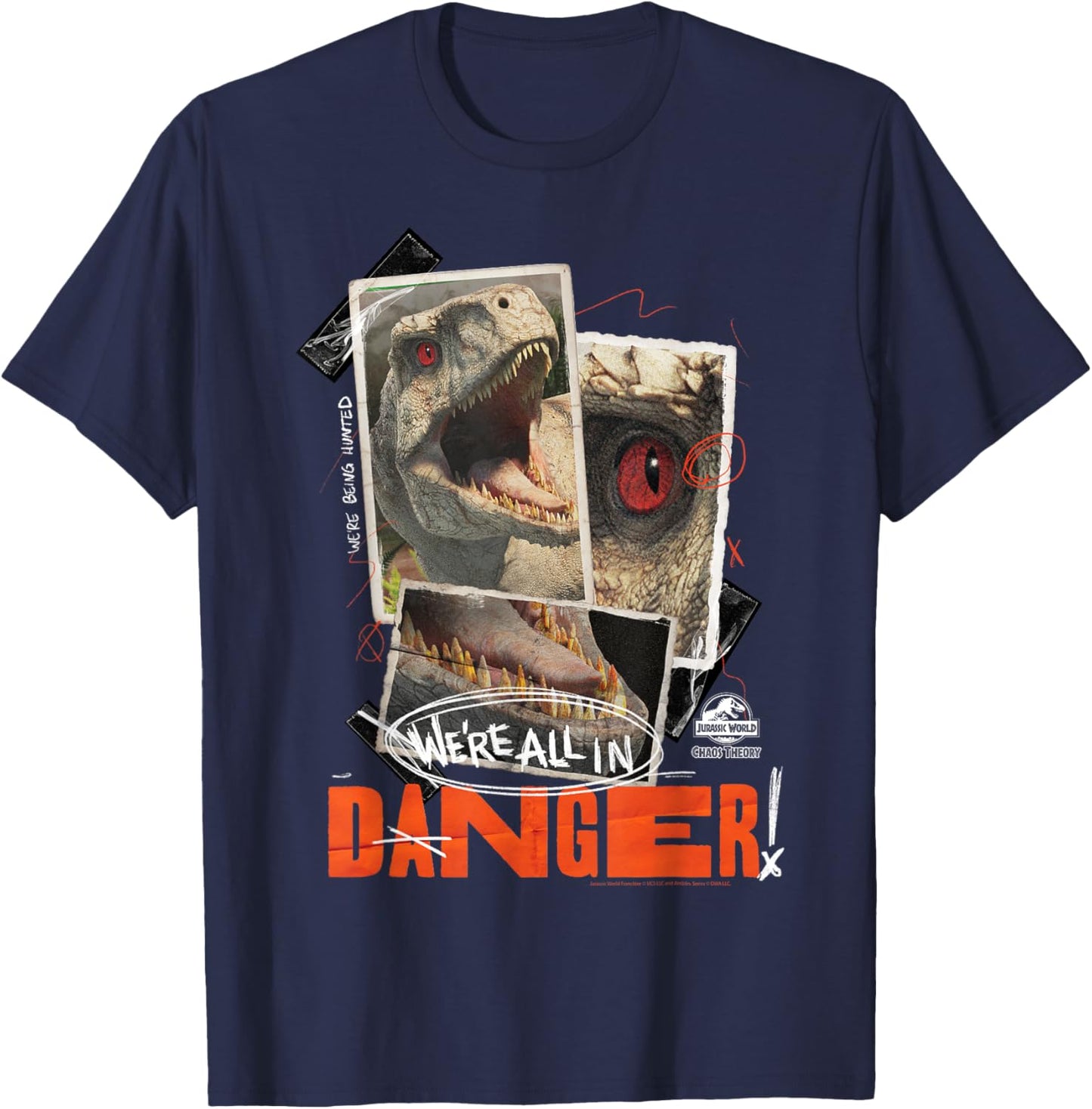 Jurassic World: Chaos Theory Danger T-Shirt - T-Shirt | Navy