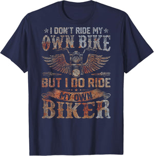 (ON BACK) i dont ride my own bike shirts women T-Shirt - T-Shirt | Navy