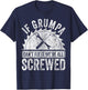If Grumpa Can't Fix It We're All Screwed Shirt Father's Day T-Shirt - T-Shirt | Navy