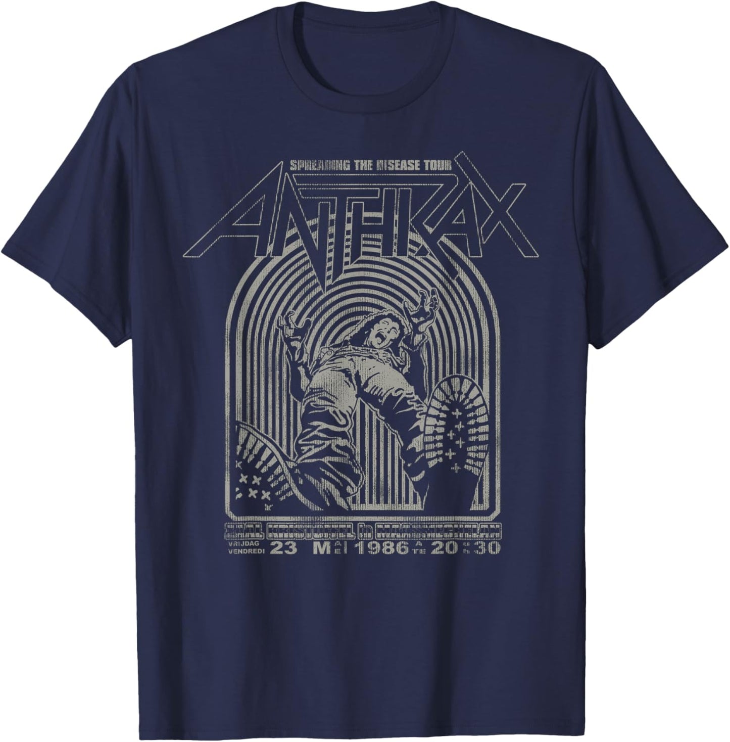 Anthrax Spreading The Disease T-Shirt - T-Shirt | Navy