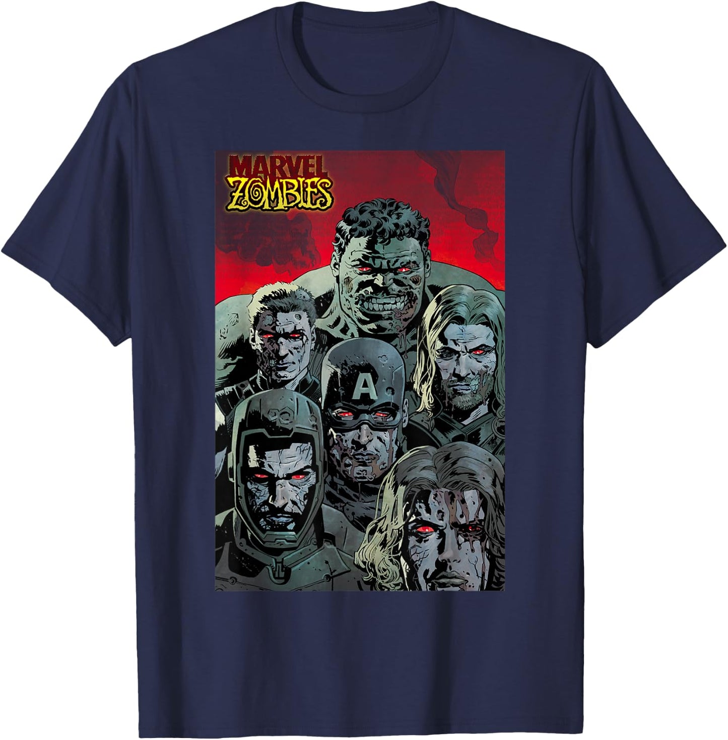 Marvel Zombies Avengers Zombie Group Shot T-Shirt - T-Shirt | Navy