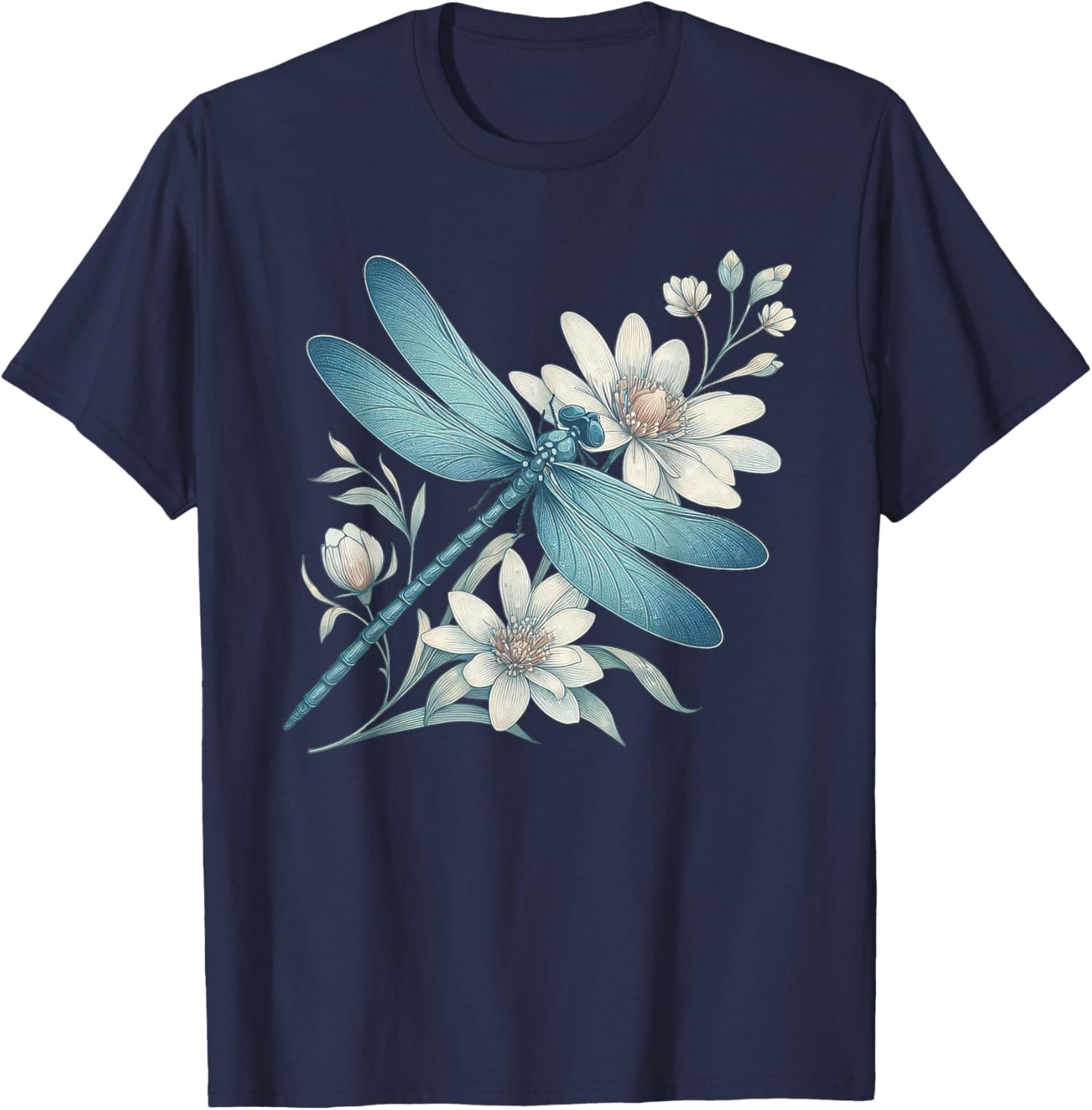 Dragonfly Casual Summer Women T-Shirt - T-Shirt | Navy