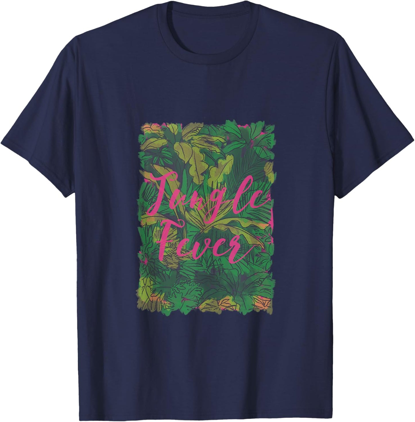 Jungle Fever Palm Trees Party Tropic Vibes Gift Girls Boys T-Shirt - T-Shirt | Navy
