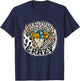 Beautiful Bull Skull Flower Crazy Cow Skull Leopard-Print T-Shirt - T-Shirt | Navy
