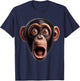 Funny Monkey Face chimpanzee T-Shirt - T-Shirt | Navy