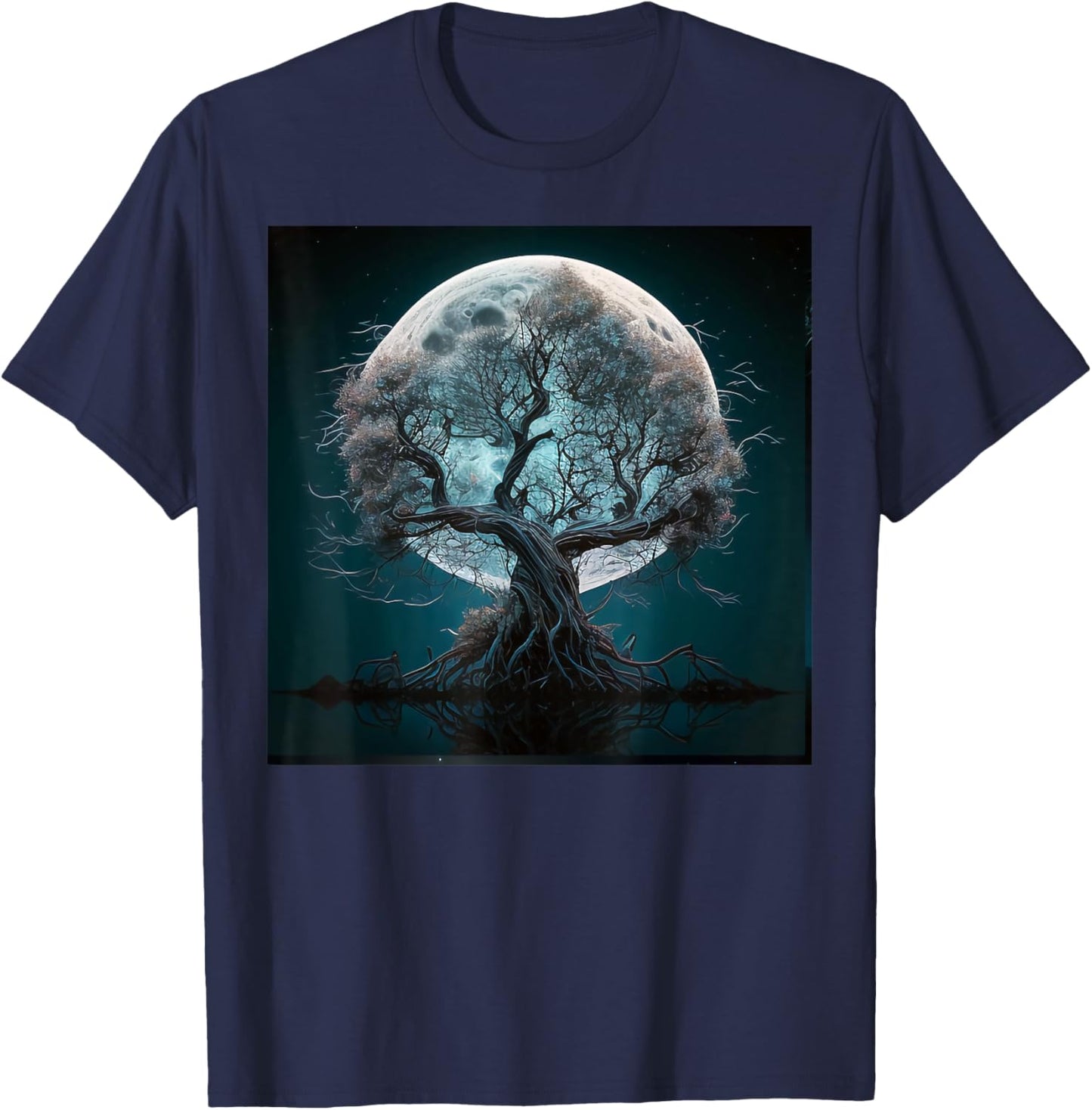 Yoga Meditation Celtic Gifts for Spiritual People Tree of Life Symbol Celtic Tree Yggdrasil Adult Black Small T-Shirt - T-Shirt | Navy